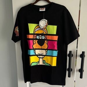 Warner Bros. Black T-Shirt with Scooby-Doo and Shaggy Design large UNISEX